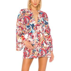 Free People The Only Romper in Ivory Combo